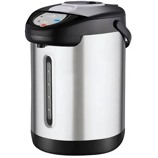 Термопот Monte МТ-1861 серебристо-черный 900 W 4.6л емкость из нержавеющей стали шкала уровня воды три способа подачи воды