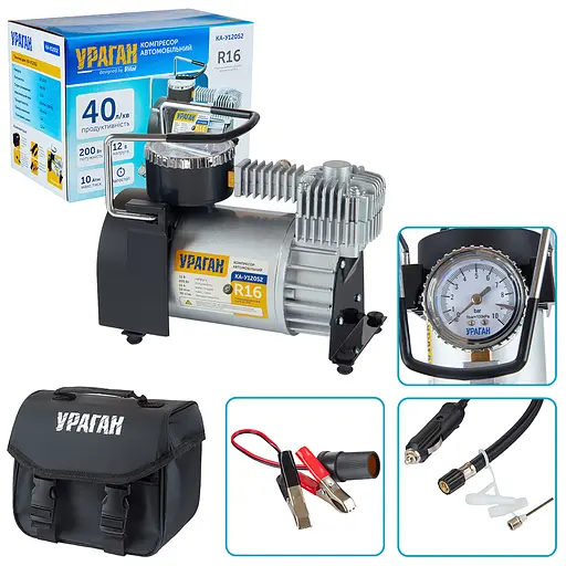 Автомобильный компрессор Vitol Ураган KA-У12052, 150 psi 15А 40 л/мин (KA-12052) - фото 7