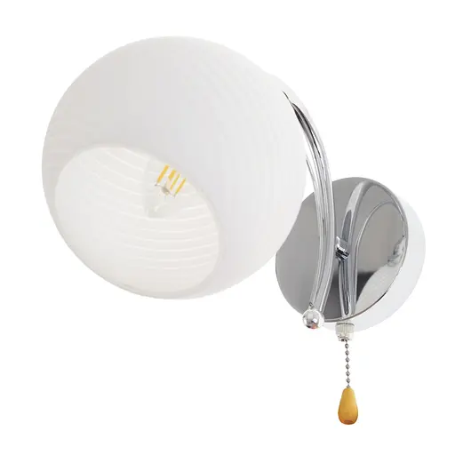 Бра Brille LK-651W/1 E27 CH настенное накладное в спальню