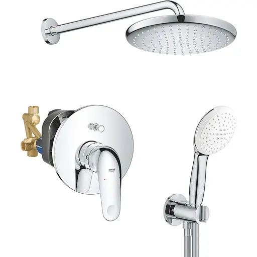 Душова система прихованого монтажу Grohe Euroeco з Tempesta 250 UA2939200L, Хром - фото 1