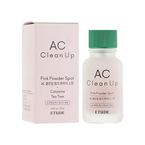 Точечное средство для борьбы с акне AC Clean Up Pink Powder Spot Etude House 15 мл - фото 1