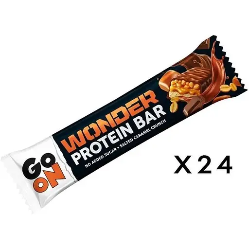 Блок батончиков Go On Nutrition Wonder Protein Bar, 24*45 грамм - Соленая арахисовая карамель