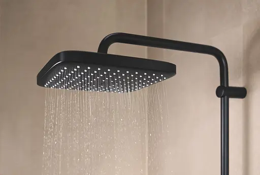 Душова система з термостатом для настінного монтажу Grohe Tempesta System 250 Cube 266892431, Чорний матовий - фото 9