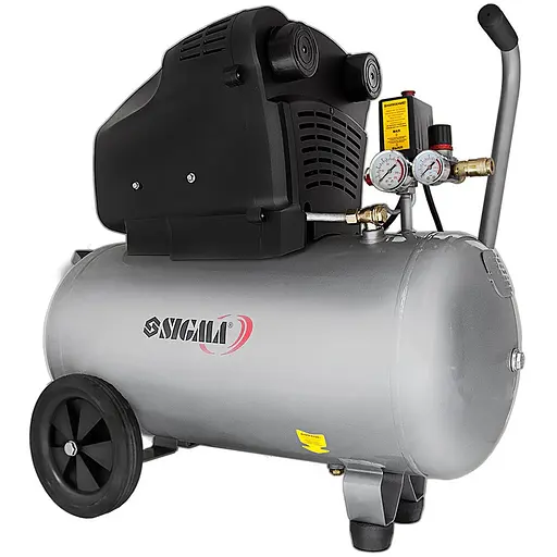 Компрессор двухцилиндровый безмасляный Sigma 2.2 кВт 365 л/мин 8 бар (7042311) - фото 1
