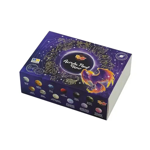 Набір акрилових фарб Rudix 851203, 6+6 кольорів по 20 мл - фото 1