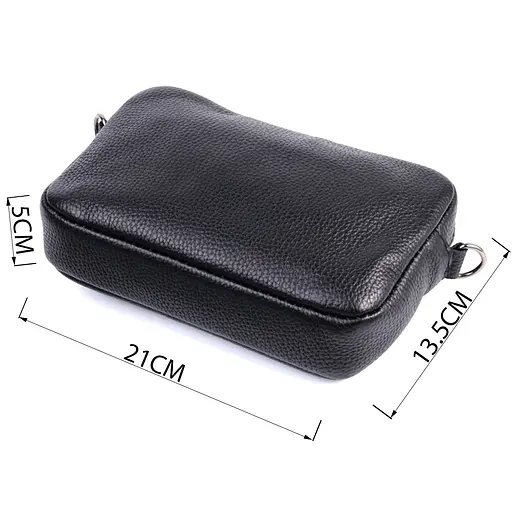 Классическая сумка кросс-боди Shvigel из зернистой натуральной кожи 21х13.5х5 см sum0027039 - фото 3