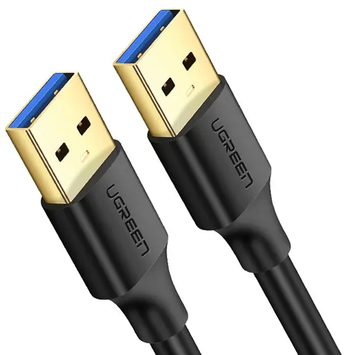 Кабель UGREEN USB-A 3.0 Male to Male Cable 1m (Black) - фото 1