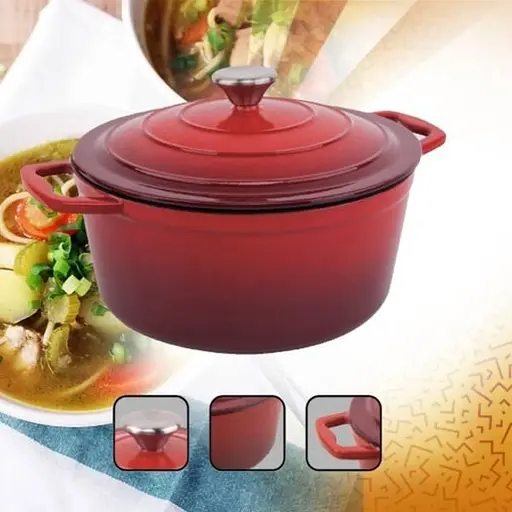 Каструля Zurrichberg ZB-2043 з антипригарним покриттям 25см чавунна з кришкою - фото 2