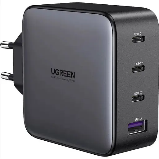 Універсальний портативний швидкий зарядний пристрій Ugreen CD226 GaN 100W 3C1A на 4 USB - фото 1