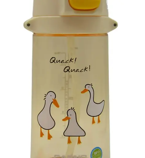 Пляшка для води Casno 690 мл KXN-1219 Помаранчева (Гуси) з соломинкою (KXN-1219_Orange) - фото 6