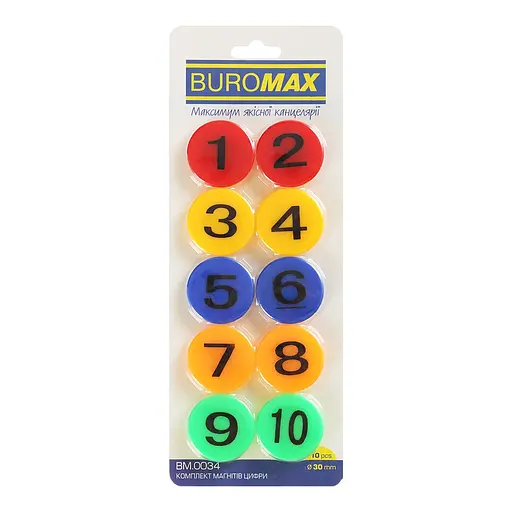Комплект магнитов Цифры, 10 шт., 30 мм