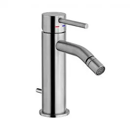 Смеситель для биде Paffoni Light с донным клапаном steel LIG135ST, Нержавеющая сталь - фото 1