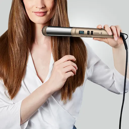 Випрямляч Rowenta Glam & Shine 2 в 1 золотий (SF4641F0) - фото 5