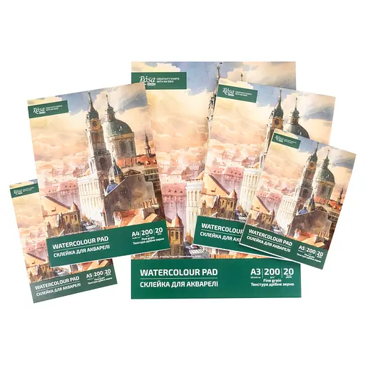 Склейка для акварелі А4 21×29,7 см 200г/м2 20л ROSA Studio - фото 3