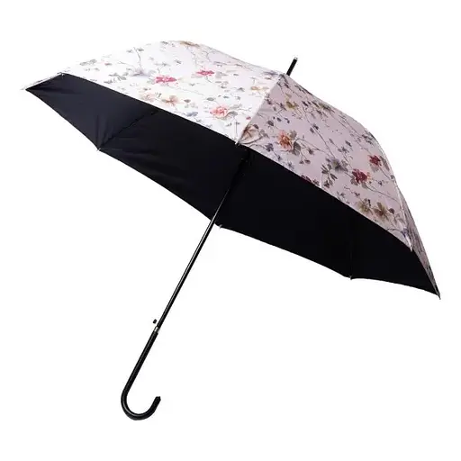 Парасоля-тростина Yiwu HP-23-7BE напівавтомат складна 99 см з квітковим принтом бежева - фото 1