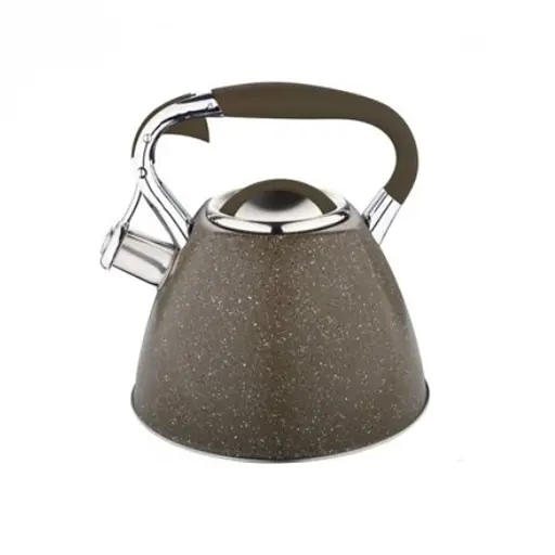 Чайник Edenberg EB-1981 со свистком нержавеющая сталь с мраморным покрытием 3 л коричневий