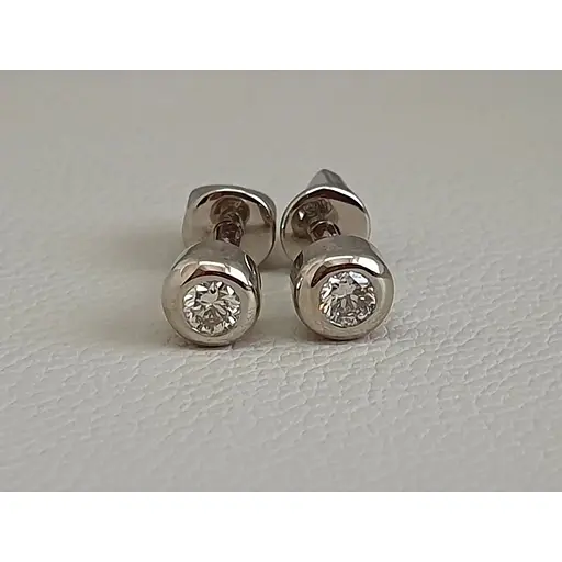 Золотые серьги-пуссеты с бриллиантами. 202287Б - фото 4