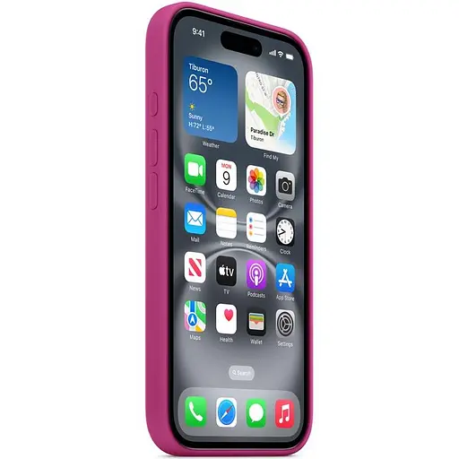 Чохол Epik Silicone case AAA with Magsafe and Animation для Apple iPhone 16, 6.1 Fuchsia - фото 4