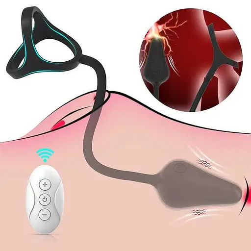 Вібромасажер простати Funtasmo з ерекційним кільцем та пультом Д/К - фото 8