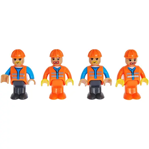 Конструктор Zipp Toys Потяг DPK32 з рельсами, жовтий - фото 2