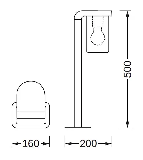 Osram Світильник парковий ENDURA CLASSIC CASCADE 50CM E27 CLR DG - фото 3