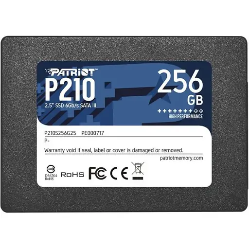 SSD накопичувач Patriot P210 256GB 2.5" SATAIII TLC (P210S256G25)