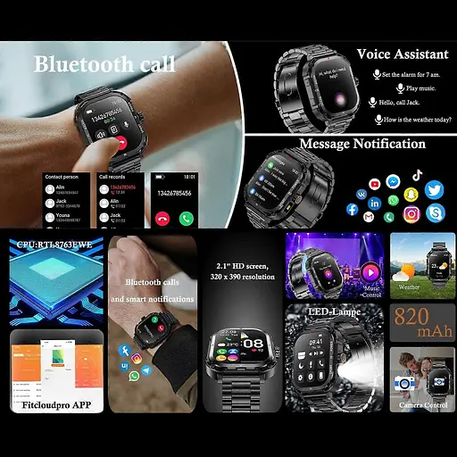 Смарт-годинник LF37 з 2,1-дюймовим дисплеєм та Bluetooth - фото 2