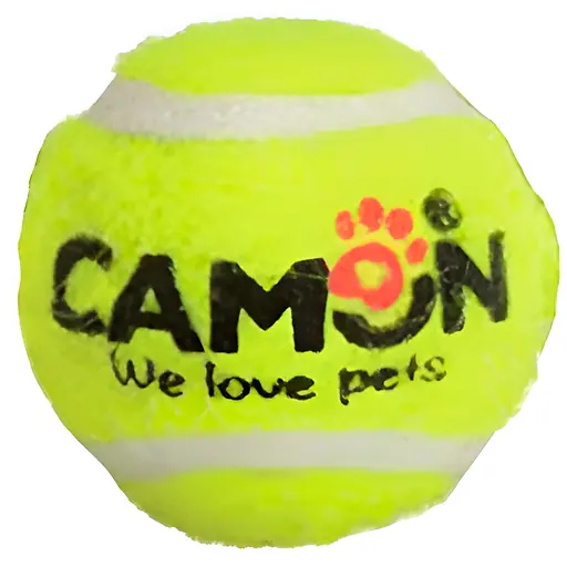 Игрушка для собак Camon теннисный мяч с пищалкой 5 см желтый