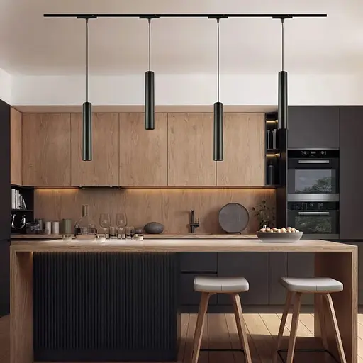 Магнитный ультратонкий трековый светильник-подвес KW-303/10W NW DC48V BK Brille 48-206 - фото 4