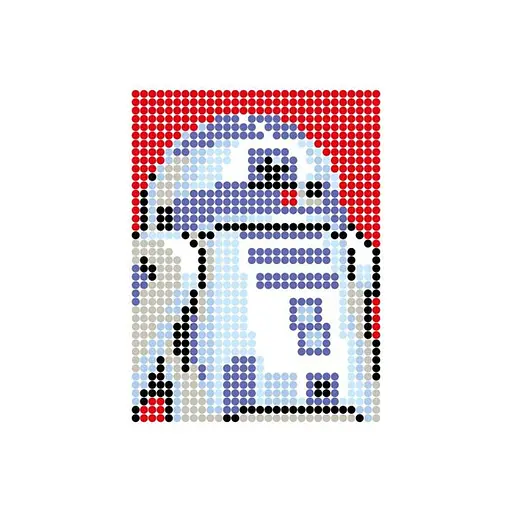 Картина по номерам стикерами в тубусе "Робот синий" (R2D2) , 1200 стикеров 1876, 33х48 см - фото 2