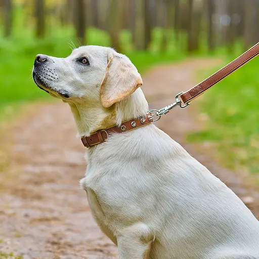 Нашийник для собак шкіряний Waudog Soft з QR-паспортом з шипами Ш 20 мм Д 30-39 см коричневий - фото 2