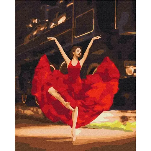 Картина по номерам на підрамнику Brushme Пристрасна балерина - фото 1