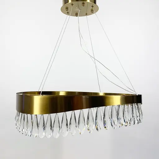 Подвесная люстра Xavier с хрустальными камнями Line.F Диаметр 60см - фото 10