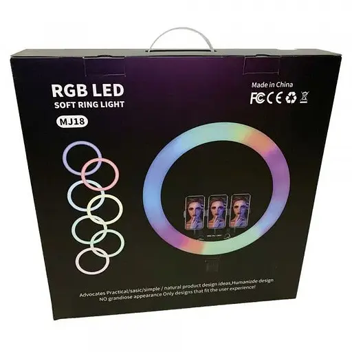 Селфі Кільцева лампа 45 см HQ-18 з тримачем для телефону 45 см - фото 1