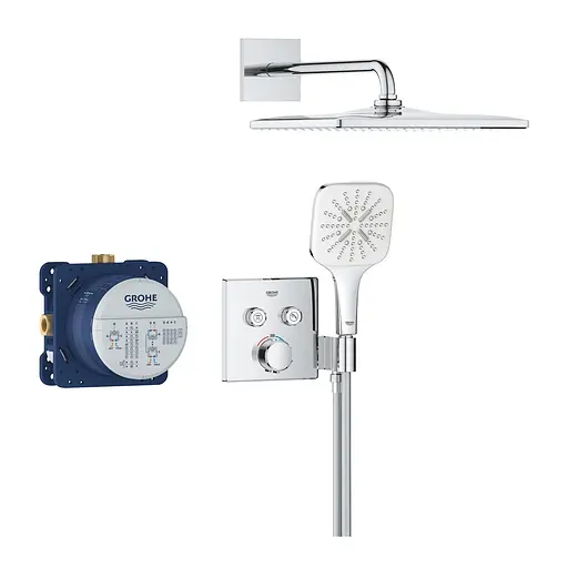 Душова система прихованого монтажу термостатична Grohe QuickFix Precision Smartcontrol Cube 34876000, Хром - фото 3