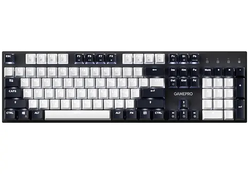 Клавіатура ігрова механічна GamePro MK-144-B Hot-Swap Outemu Red Switch USB Black-White - фото 1