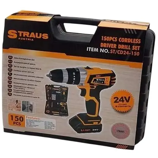 АКУМУЛЯТОРНИЙ ДРИЛЬ STRAUS 24A