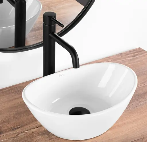 Умивальник Rea Kate 36 white накладний REA-U6803, Білий - фото 2