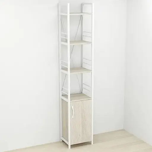 Этажерка 4/34 Ferrum-decor Серии Конект с тумбой 179x34x28 Белый ДСП Сонома (FRD-104473)