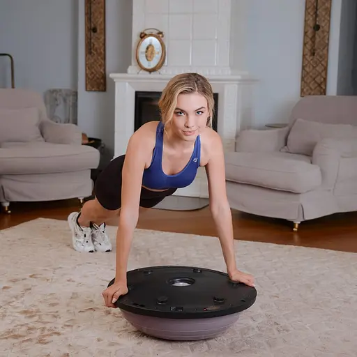 Балансувальна платформа Hop-Sport Bosu HS-L058 бузкова - фото 6