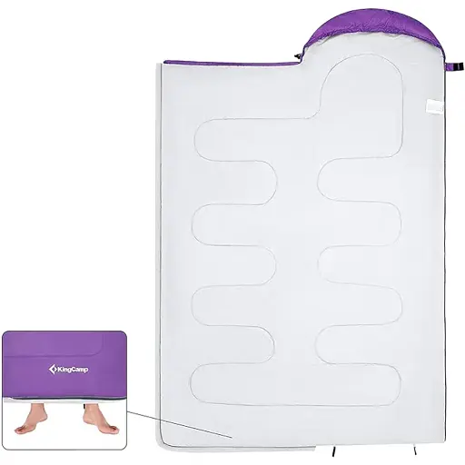 Спальный мешок KingCamp Oasis 250 Comf +12°C / Lim +7°C / Extr -3°C Purple - фото 3