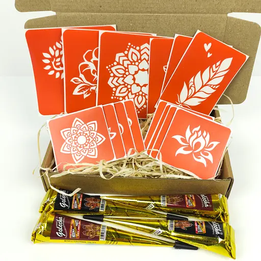 Набор хны с трафаретами для био-папа №4 henna-set-04 - фото 2