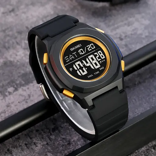 Наручний годинник чоловічий 2023BKGD-BK Black-Gold Black Skmei acs0030383 - фото 4