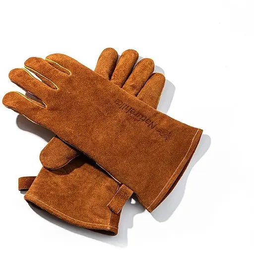 Перчатки огнестойкие кожаные Naturehike NH20FS042 M коричневые - фото 2