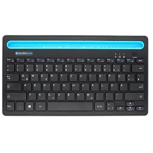 Бездротова клавіатура для планшета з німецькою розкладкою QWERTZ - чорна