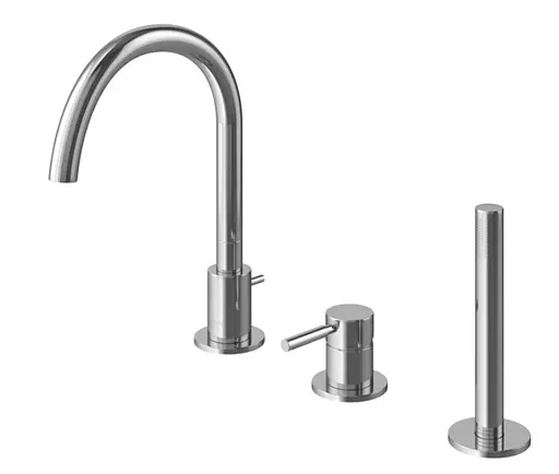 Смеситель для ванны Kohlman Roxin хром на борт ванны QB241RN Хром - фото 1