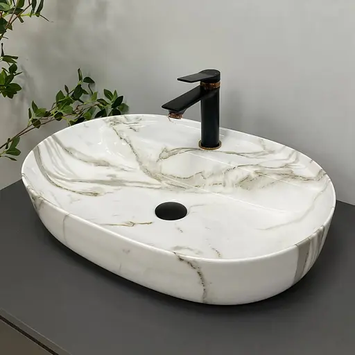 Умивальник VBI Terni lava накладний VBI-011805, Мармур - фото 1