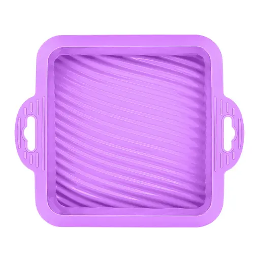 Форма квадратна силіконова для випікання кексів, тортів, пирогів та тістечок 18х18 см, A-plus Фіолетовий 85743 - фото 9