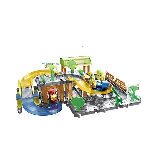 Залізничний трек 899-6, 57 деталей, локомотив із реалістичним дизайном