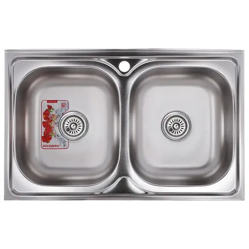 Кухонная мойка Zerix Z8050D-08-180E satin ZM0569, Нержавеющая сталь - фото 1